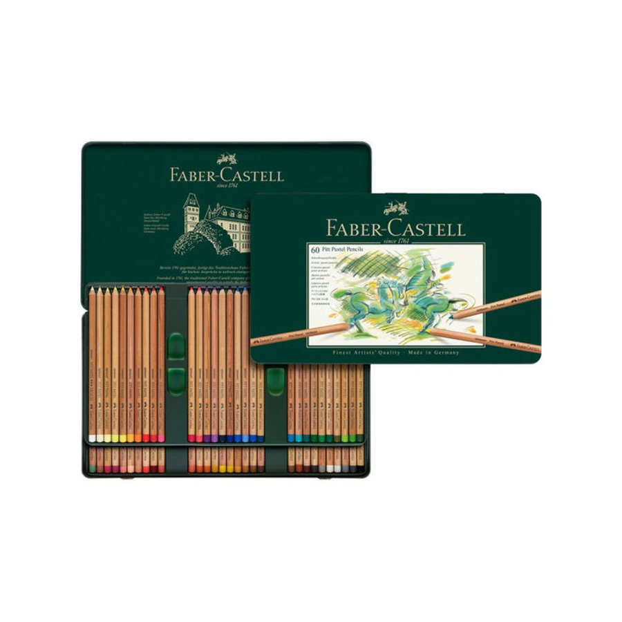картинка Набор пастельных карандашей faber-castell pitt 60 цветов, в металле