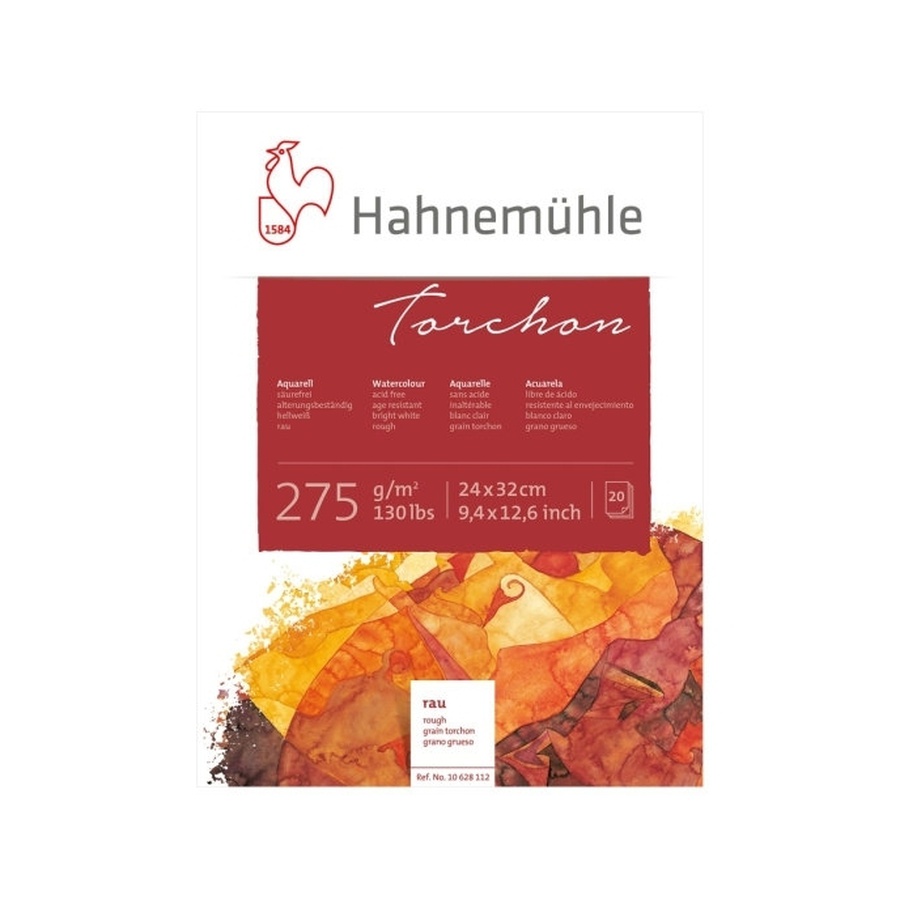 фото Альбом-склейка для акварели hahnemuhle torchon плотность 275 г/м2, размер 24х32 см, 20 листов