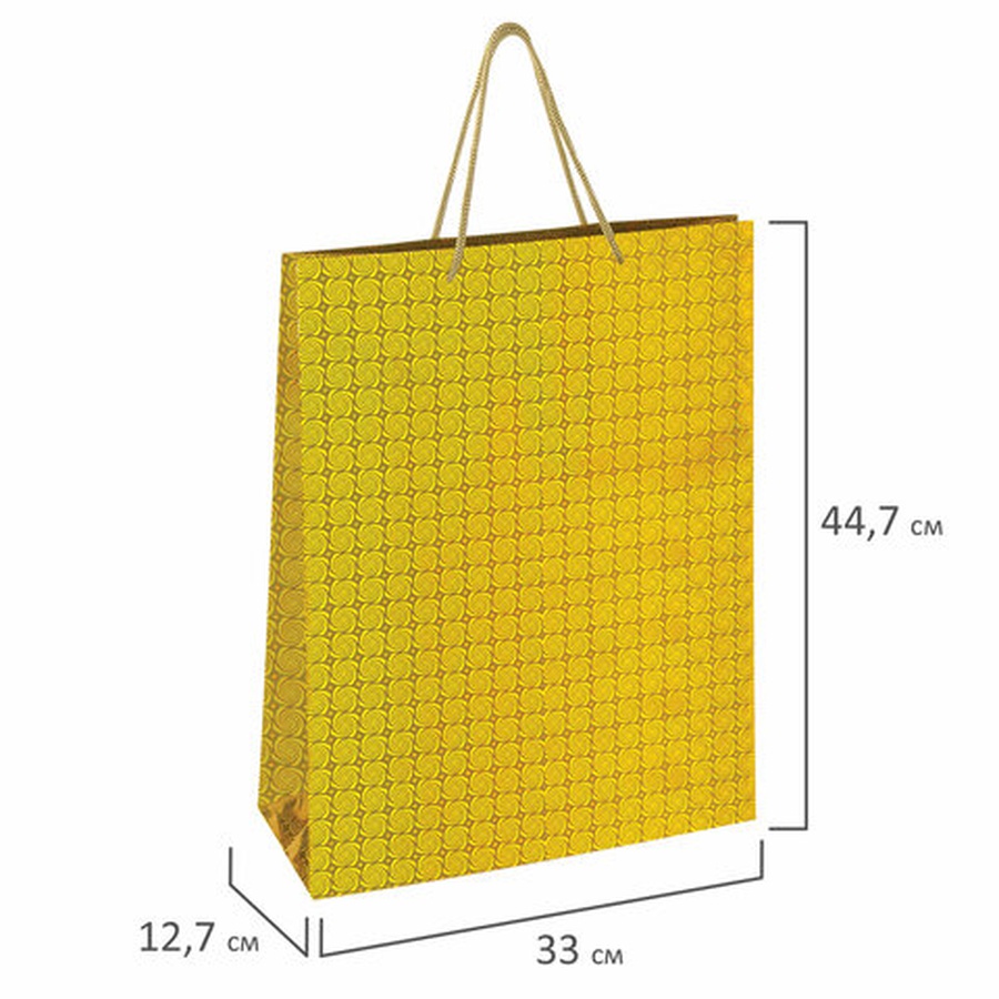 фото Пакет подарочный 33x12,7x44,7 см, золотая сказка