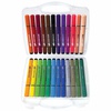 картинка Фломастеры в пластиковом кейсе трехгранные утолщенные ультрасмываемые, brauberg kids, 24 цвета