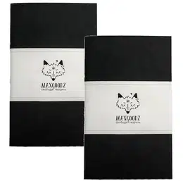 фотография Скетчбук для графики maxgoodz classic black, a5, 32 листа, 135 г/м2, чёрные листы, переплёт на нитке