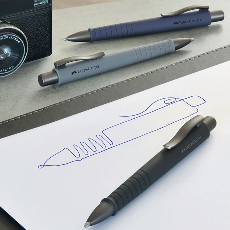 фото Ручка шариковая автоматическая faber-castell "poly ball urban xb", синяя, 1,4мм