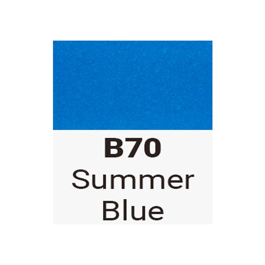 фотография Маркер sketchmarker brush двухсторонний на спиртовой основе b70 летний синий