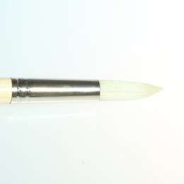 изображение Кисть щетина для масла сонет №12, диаметр 13 мм круглая на длинной ручке покрытая лаком