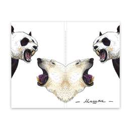 фотография Скетчбук maxgoodz pocket fox and owl a6, 32 листа, 100 г/м2, мишки