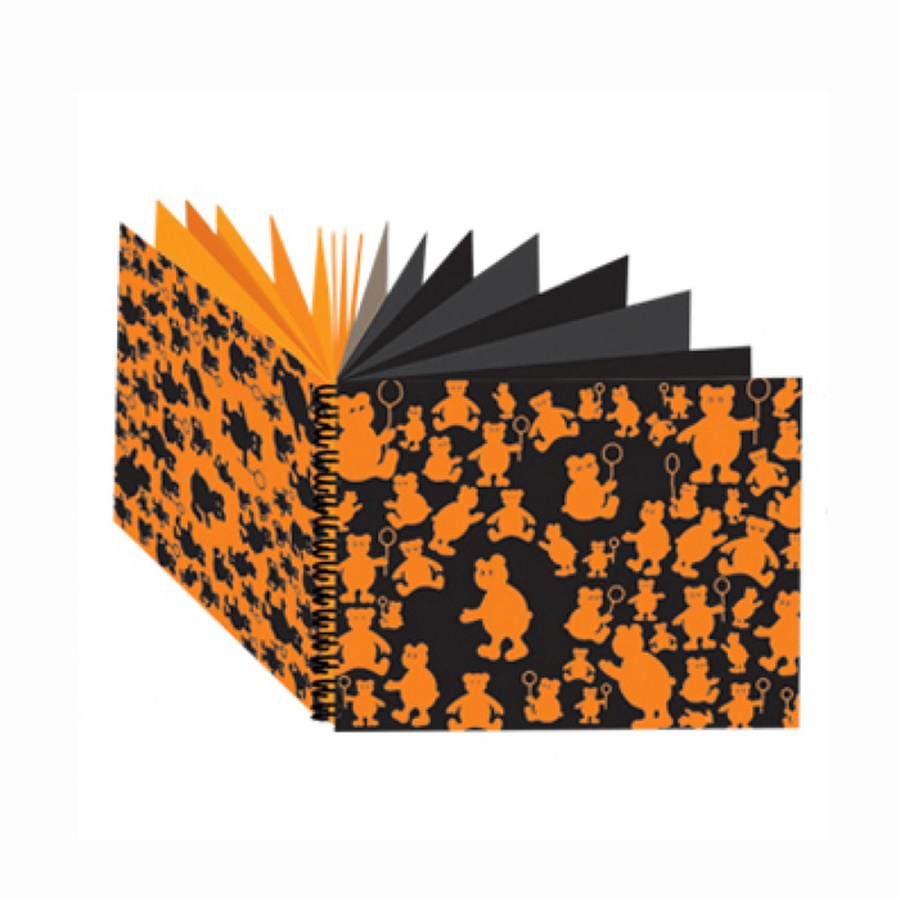 картинка Блокнот гознак оранжевые мишки 40 листов, 14х18 см