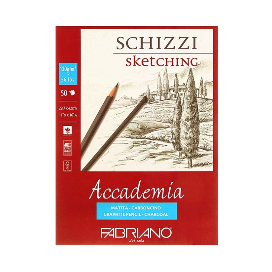 картинка Альбом для зарисовок fabriano accademia 120 г/м2, а4, сатин