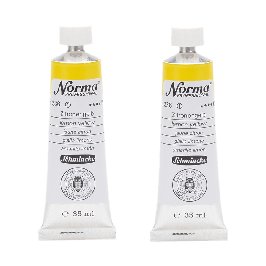 фото Краска масляная schmincke norma professional № 236 жёлтый лимонный, туба 35 мл