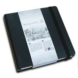 фото Блокнот travelling sketchbook, 250х250 мм, черный квадрат, 80 листов