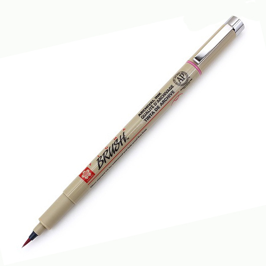 картинка Ручка-кисть pigma brush pen, цвет розовый