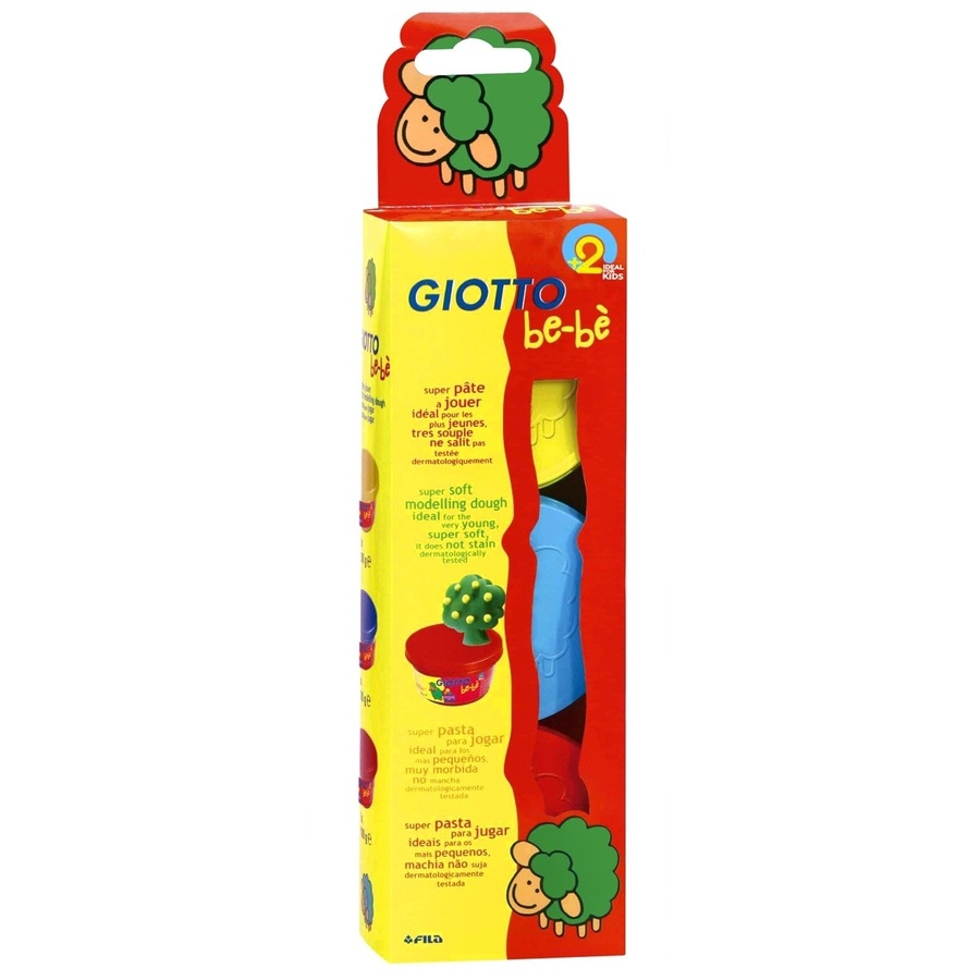 фото Набор массы для лепки giotto серии be-be из 3-х цветов, желтого, красного, синего