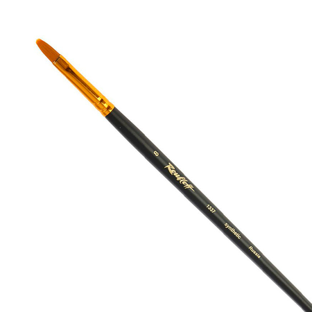 Кисть синтетика Roubloff № 8 овальная, длинная ручка, 1337
