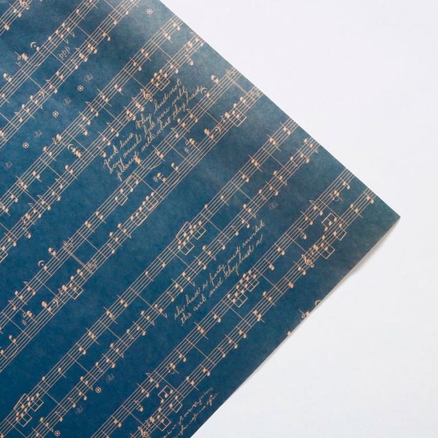 фото Бумага упаковочная крафтовая «ноты», 70 × 100 см