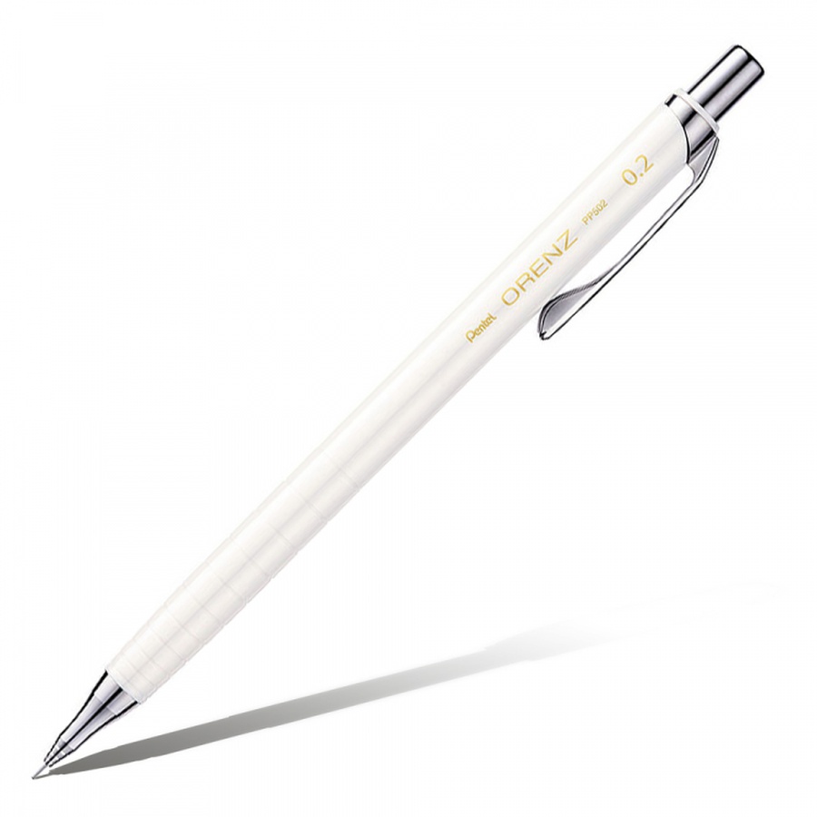 картинка Карандаш автоматический профессиональный pentel orenz, белый, 0,2 мм