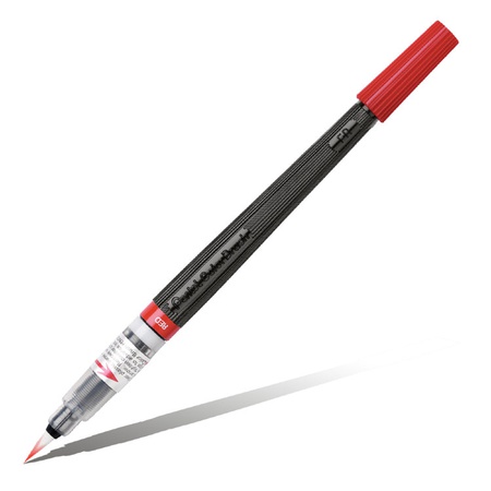 Ручка кисть с краской Pentel Colour Brush красная