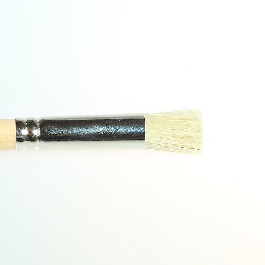 фотография Кисть щетина трафаретная сонет №5 /8 (16 мм) на короткой ручке покрытая лаком