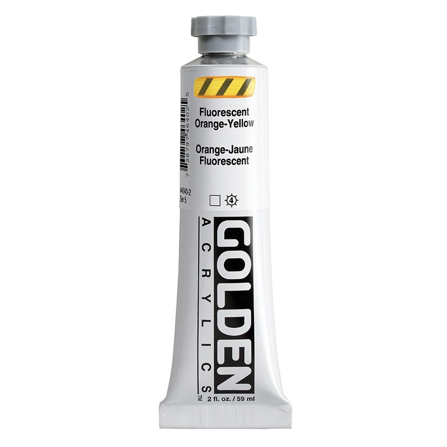 изображение Краска акриловая golden heavy body, туба 59 мл, № 4640 желтый флуоресцентный