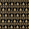картинка Бумага упаковочная новогодняя "black&gold" 70х100 см, ассорти