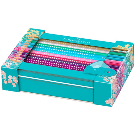 картинка Карандаши цветные faber-castel sparkle, 20 цв.+точилка