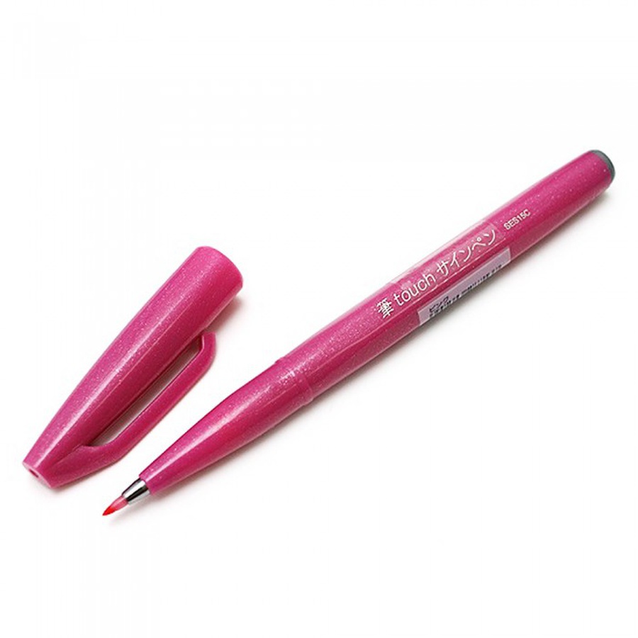 фотография Фломастер-кисть pentel brush sign pen розовый