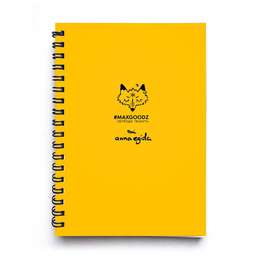 фото Скетчбук для графики maxgoodz sketch, a5+, 48 листов, 100 г/м2, жёлтый, на пружине