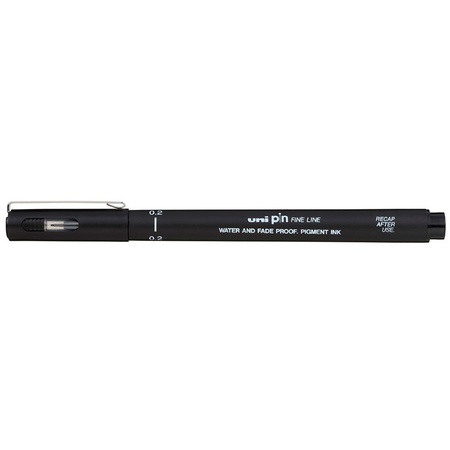 картинка Ручка-линер unipin чёрный 0,2 мм