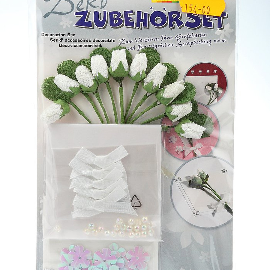 фото Набор аксессуаров для декорирования "белые розы"