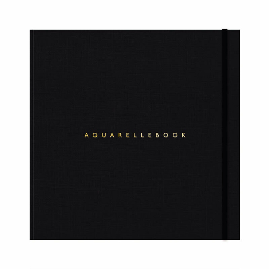 фотография Maxgoodz скетчбук для акварели  aquarellebook 25х25 см, 24 л, 300 г, хлопок, обложка смола