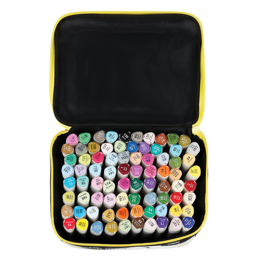 изображение Набор двусторонних маркеров 80 цветов, основные цвета