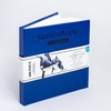 фотография Скетчбук для акварели малевичъ, 100% хлопок, синий, 200 г/м, 14,5х14,5 см, 30л