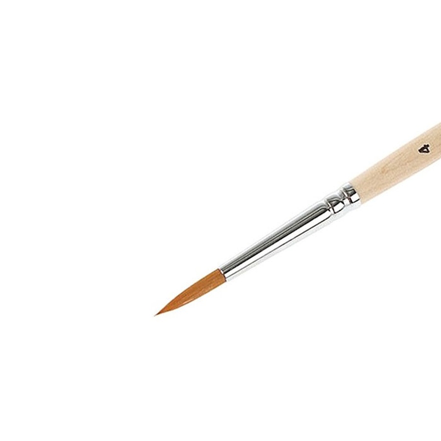 картинка Кисть синтетика мягкая roubloff № 4 круглая, короткая ручка, 1210