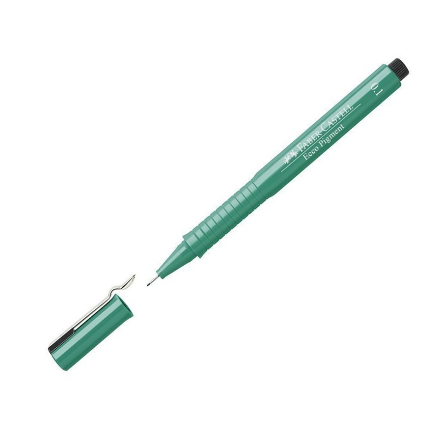 картинка Ручка кап. ecco pigment 0,1мм зеленая