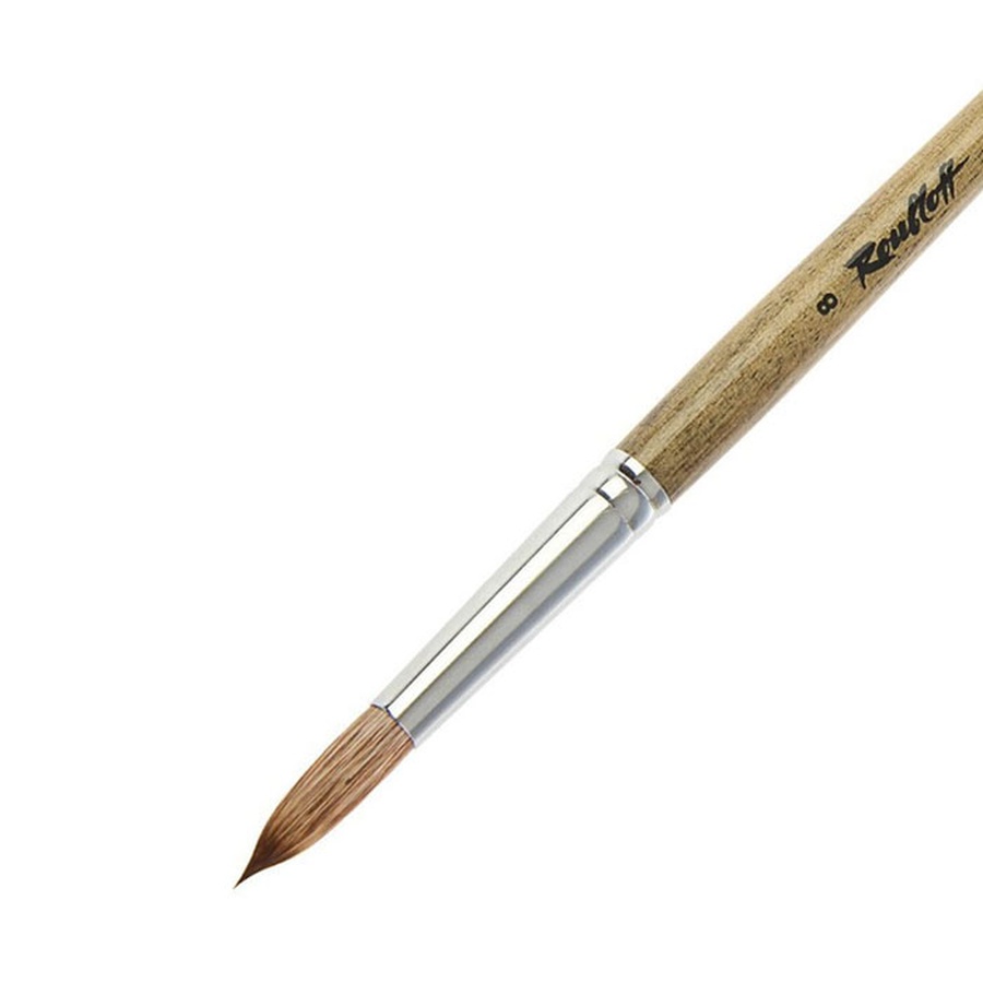 фото Кисть мангуст имитация roubloff 1т14 № 8 круглая, короткая ручка