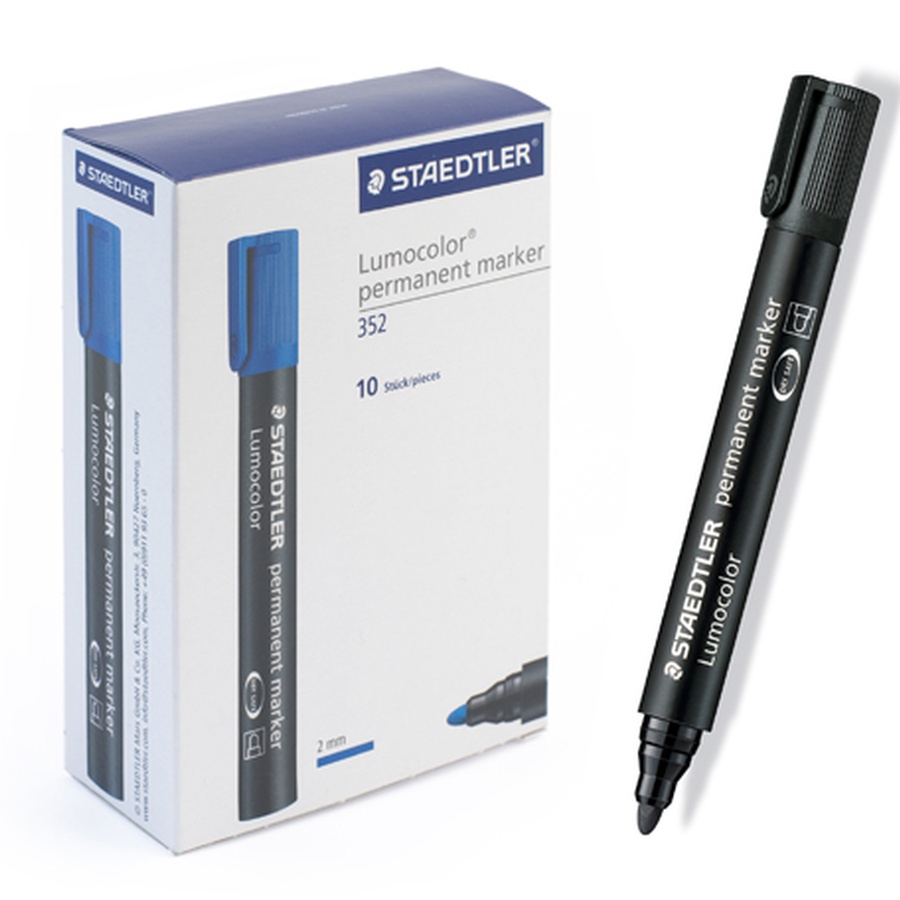 картинка Маркер перманентный с возможностью дозаправки staedtler, круглый, 2,5 мм, черный