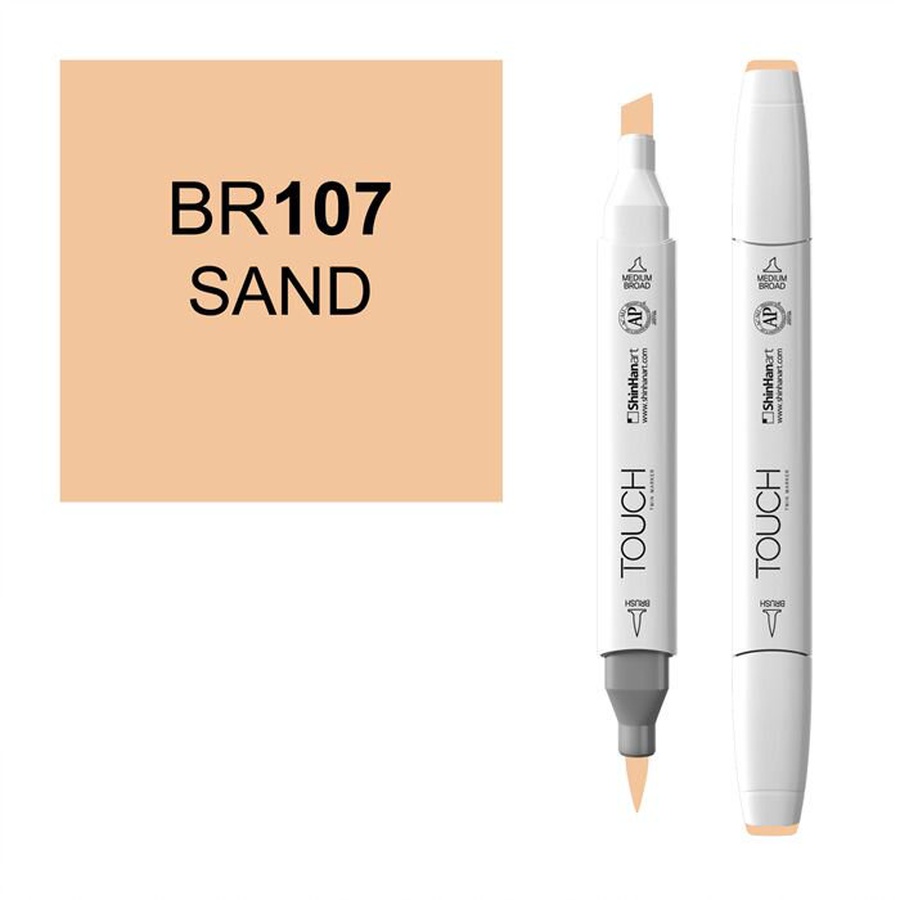 картинка Маркер художественный touch brush shinhanart, 107 песочный br107