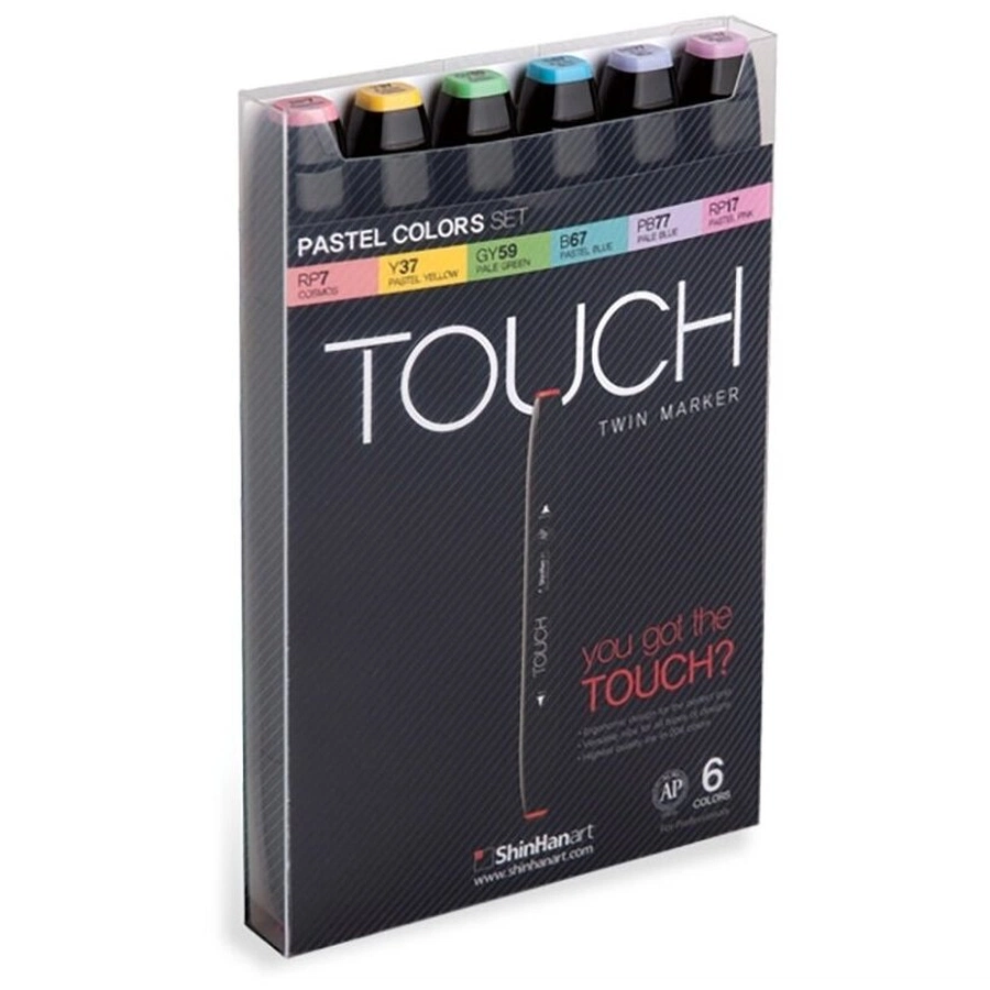 изображение Набор маркеров touch twin shinhanart 6 пастельных цветов