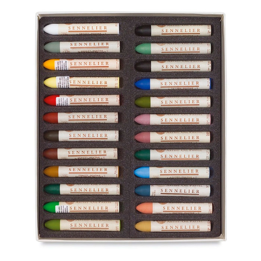 картинка Набор профессиональной масляной пастели, серия пейзаж, 24 цвета в картонной коробке, sennelier