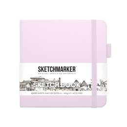 картинка Блокнот для зарисовок sketchmarker  12*12 см 80л фиолетовый пастельный