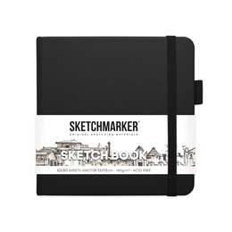 фотография Блокнот для зарисовок sketchmarker  12*12 см 80л черный