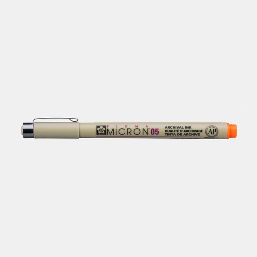 картинка Линер sakura pigma micron, толщина 0,45 мм, оранжевый 5