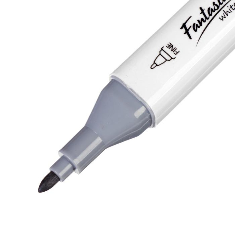 картинка Художественный набор двухсторонних маркеров mazari fantasia white 6 цветов warm gray (серые цвета), пишущие узлы 2.5-6.2 мм