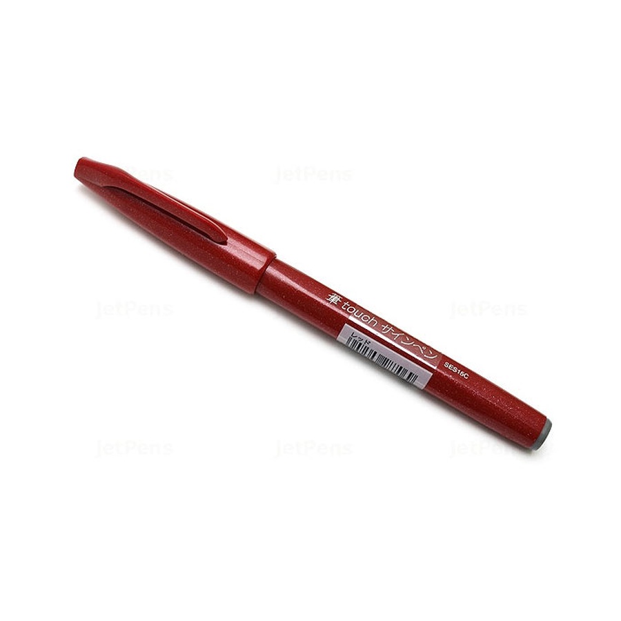 фото Фломастер-кисть pentel brush sign pen красный