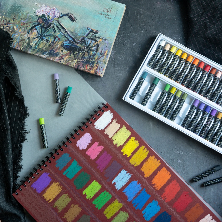 изображение Скетчбук малевичъ для пастели с калькой grafart, 270 г/м2, а3, 20 л ассорти