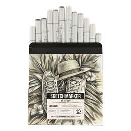 фотография Набор маркеров sketchmarker classic gray set 12цв
