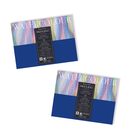 изображение Комплект "альбом для акварели fabriano watercolour studio 300г/м.кв 24x32см фин 12л склейка по 1 стороне" 2 шт.