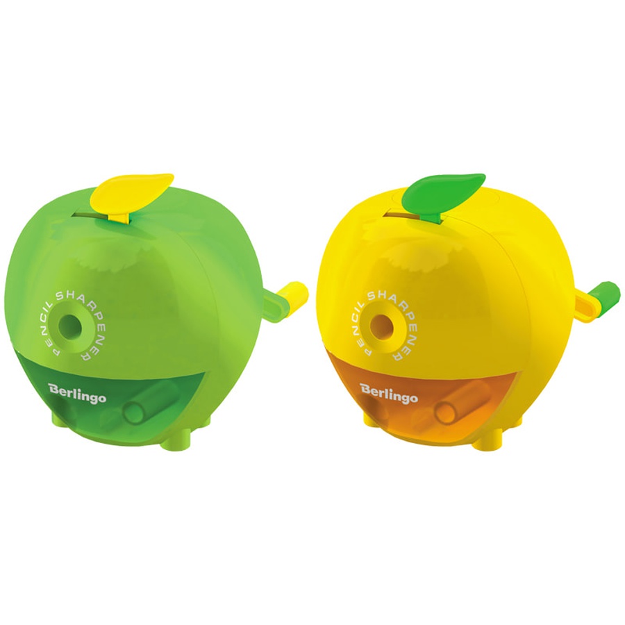 изображение Точилка механическая berlingo яблоко, цвета в ассортименте, пластиковый корпус