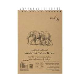 изображение Альбом для графики sm-lt sketch natural 135г/м2 a4 80 листов, крафт, спираль