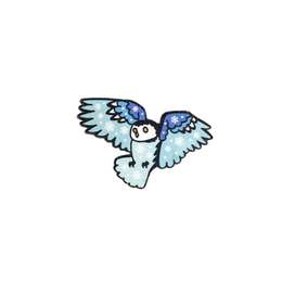 фотография Значок деревянный  снежная сова waf-waf