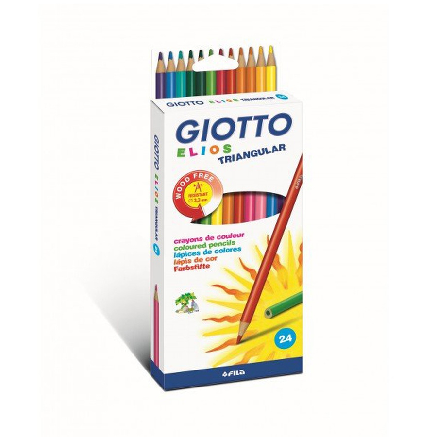 картинка Набор цветных трехгранных карандашей giotto elios из 24 цветов