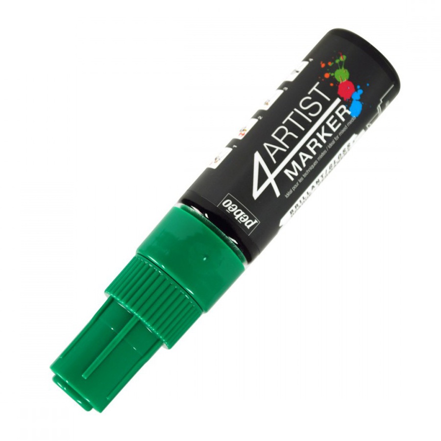 картинка Маркер масляный pebeo 4artist marker 8 мм клиновидный зелёный тёмный